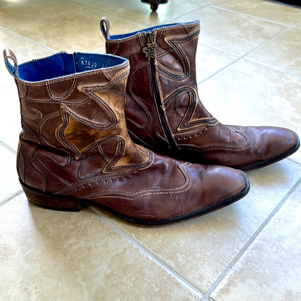 Mark Nason Rock Lives Italian Leather wingtip boots, size 11